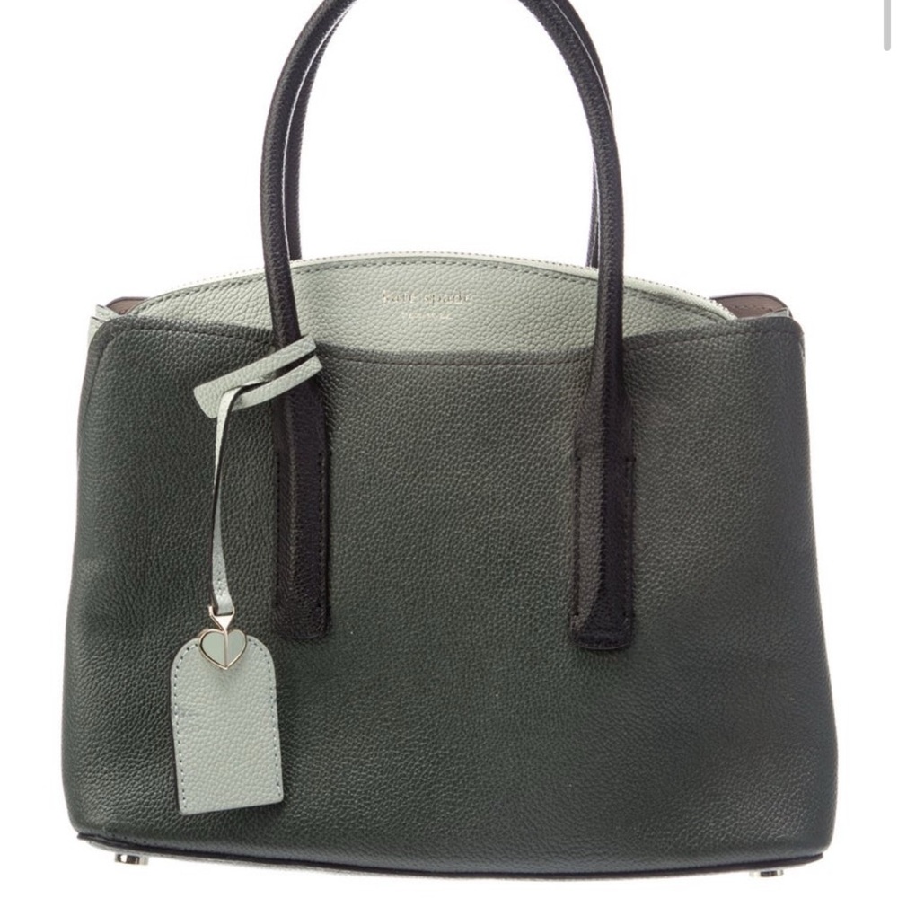 Kate Spade Two-Tone Green and Black Tote - Picture 6 of 15